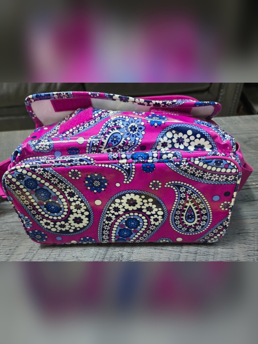 Vera Bradley Crossbody Purple Insulated Cooler Lunch Box Or Cosmetic Bag - Picture 6 of 6